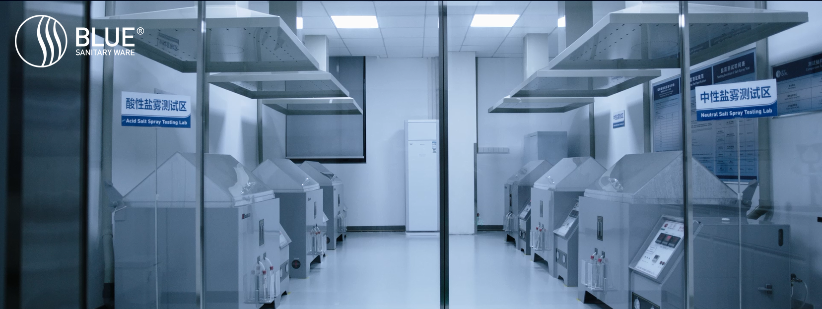 quy trình sản xuất khép kín vách tắm kính Blue Sanitary